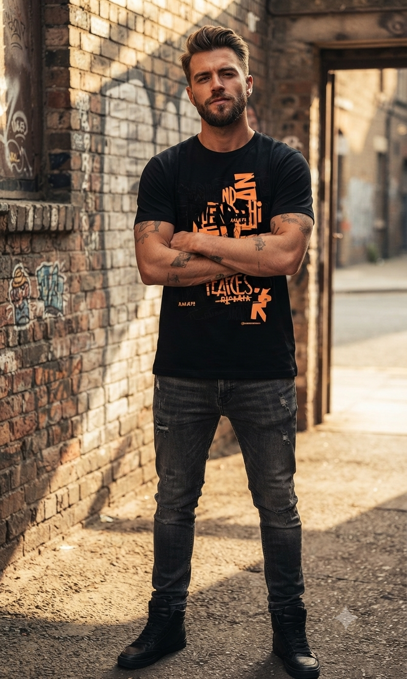 Urban Graffiti Word Art Oversized Standard tee