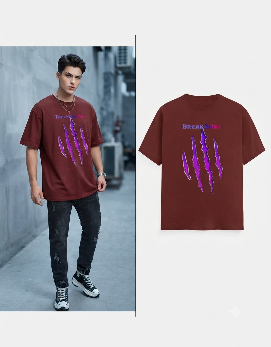 Purple Claw Marks break the rule T-Shirt