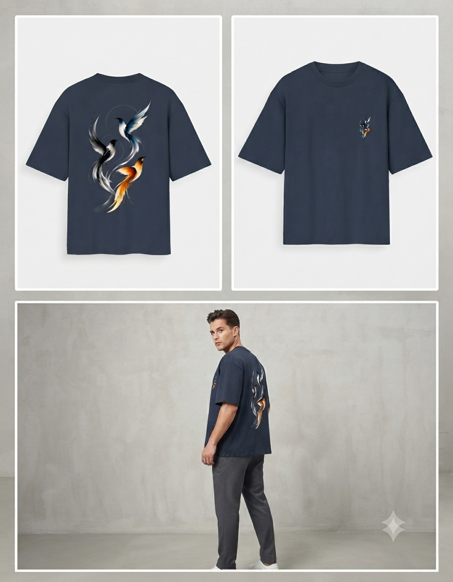Flying bird-oversize tshirt